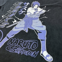 Naruto Shippuden - Sasuke Monochrome T-Shirt - Crunchyroll Exclusive! image number 1